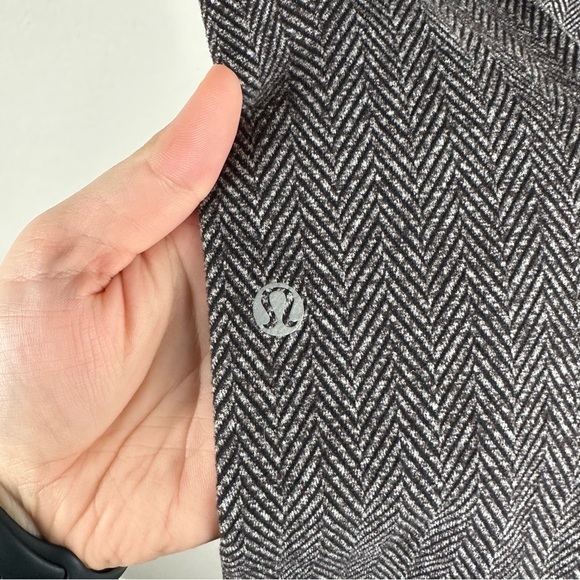 Lululemon Brown Black Herringbone Wunder Under Athletic Athleisure Leggings 2 - Picture 3 of 4